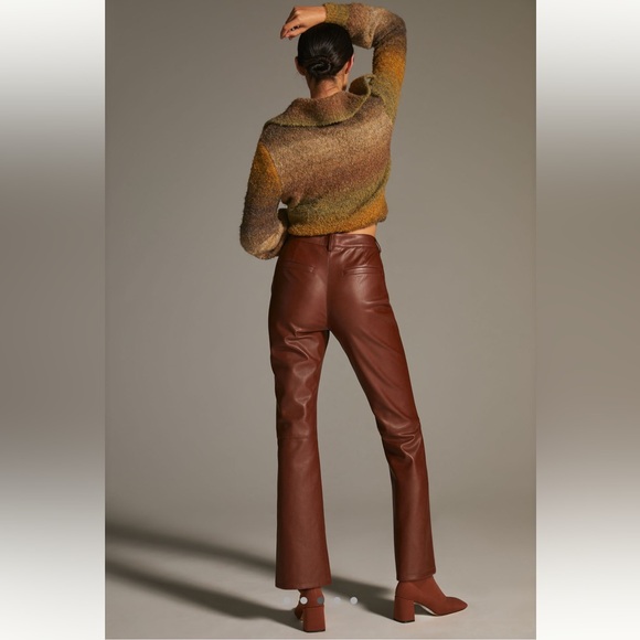 Anthropologie Avec Les Filles Faux Leather Kick-Flare Pants - Picture 3 of 12